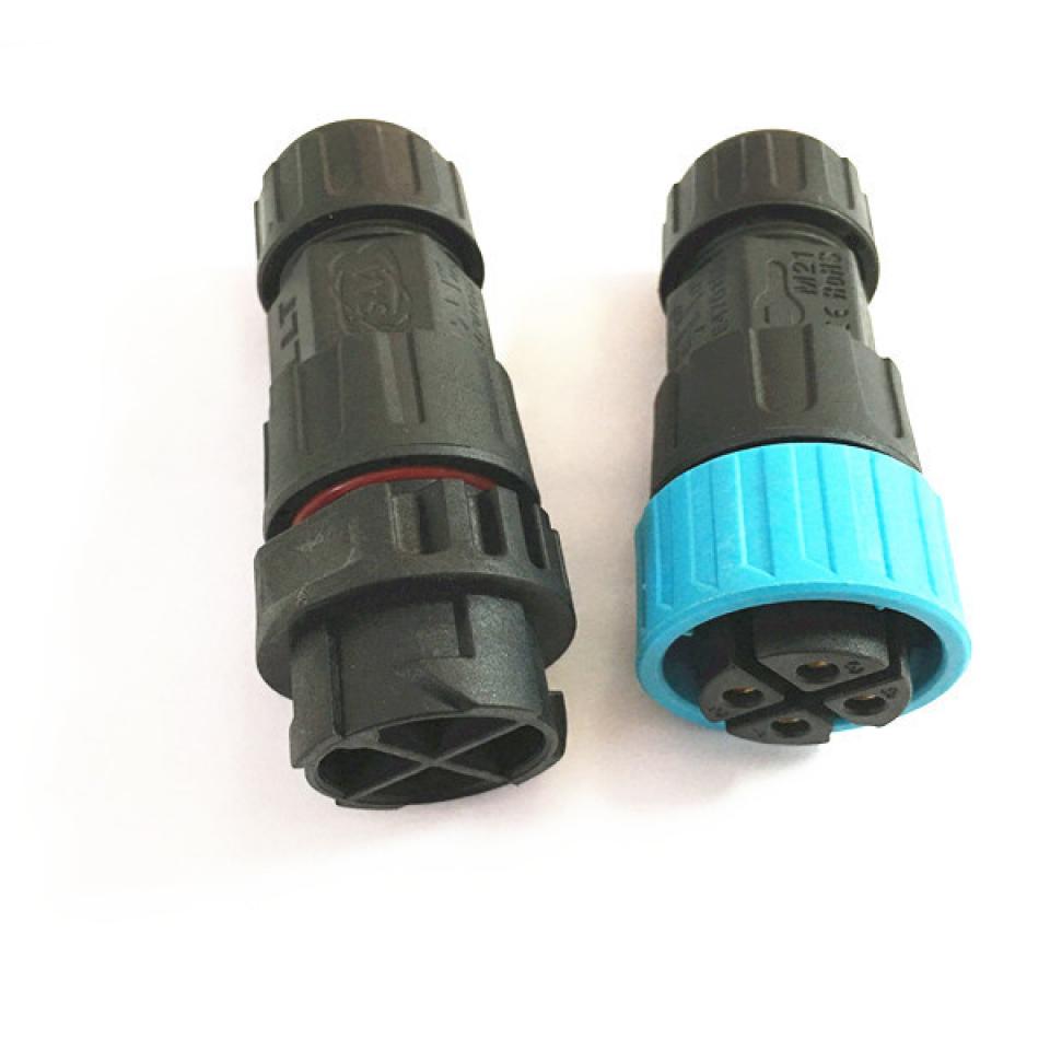 M25 Series IP68 Waterproof Automotive Connector Male Plug Cable Panel Mount Socket Brass 20A Rated Current Connector